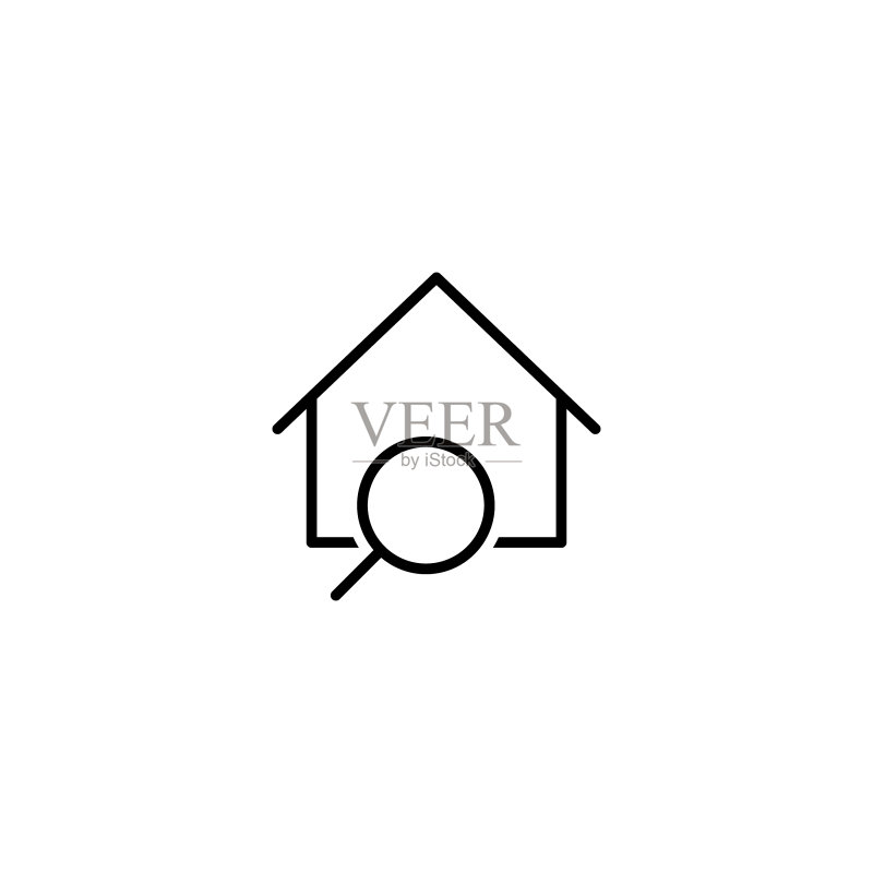 房屋搜索图标图标素材