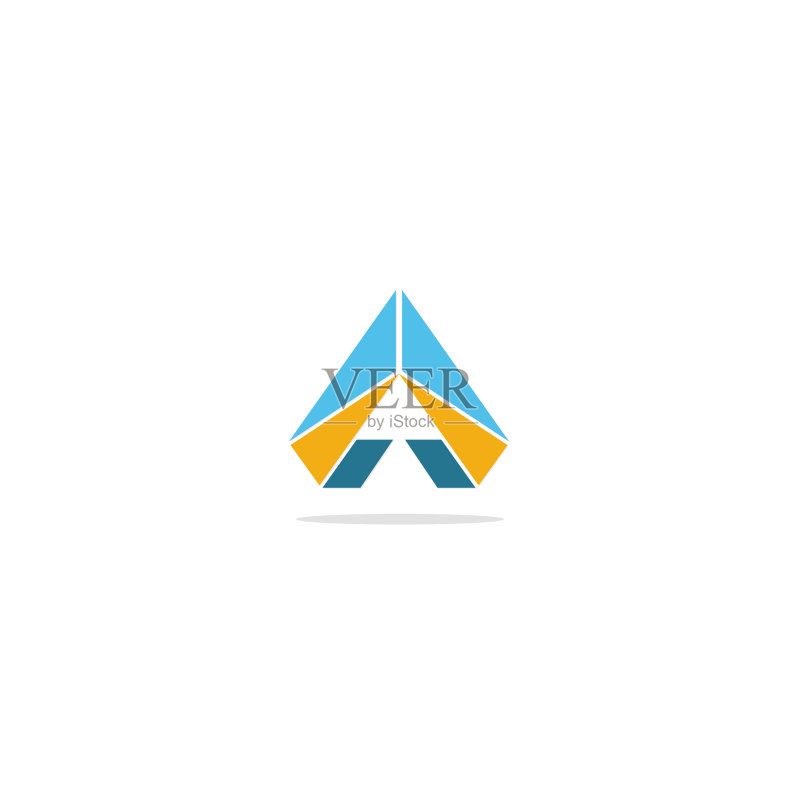 彩色三角形公司Logo图标素材