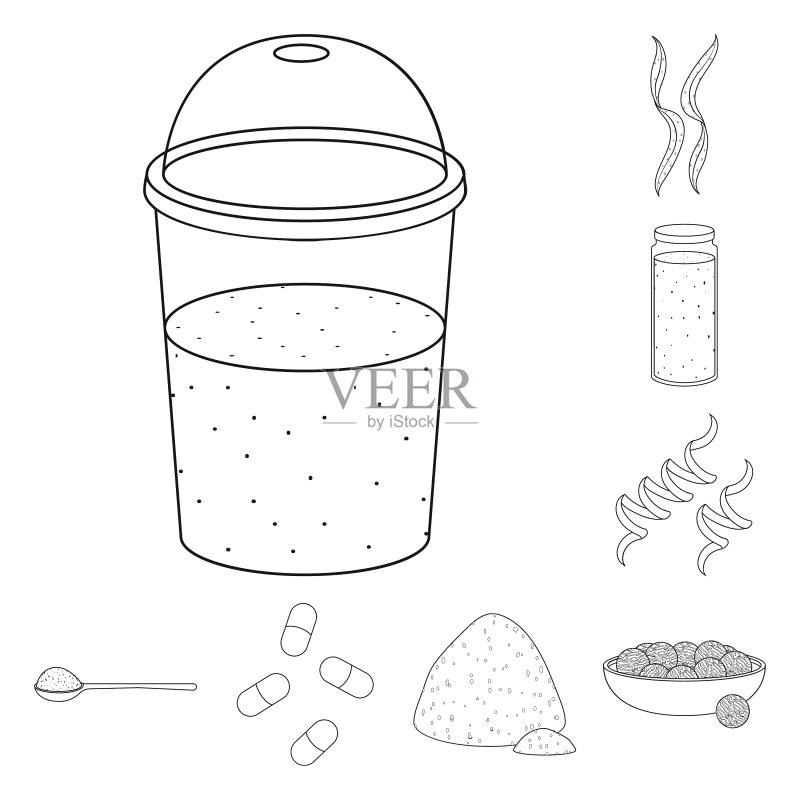 纯素食品标志合集图标素材