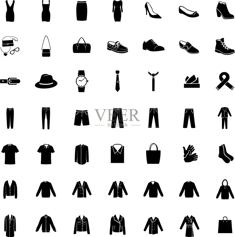 服装图标合集49个图标素材