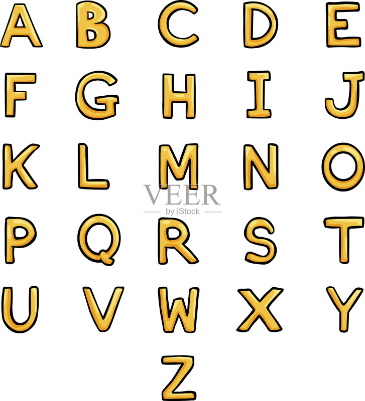 字母表ABC组合图标素材