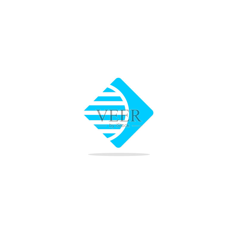 方形线条抽象商业logo图标素材