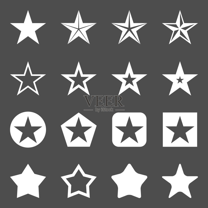 星星图标合集图标素材