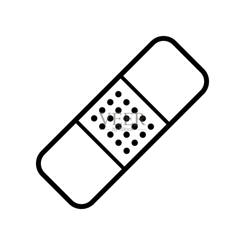 创口贴石膏图标设计矢量模板图标素材