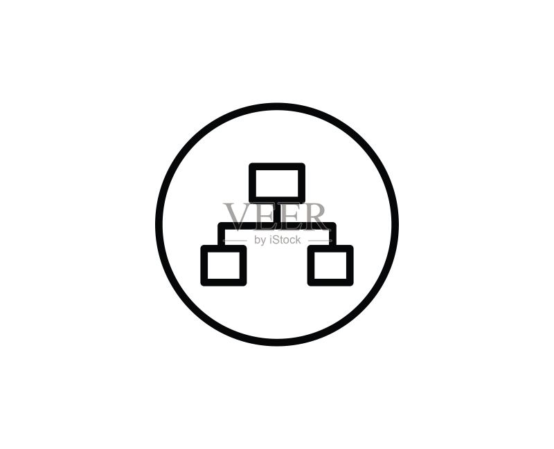 层级结构线性图标图标素材