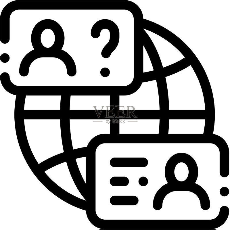 世界援助论坛图标轮廓图标素材