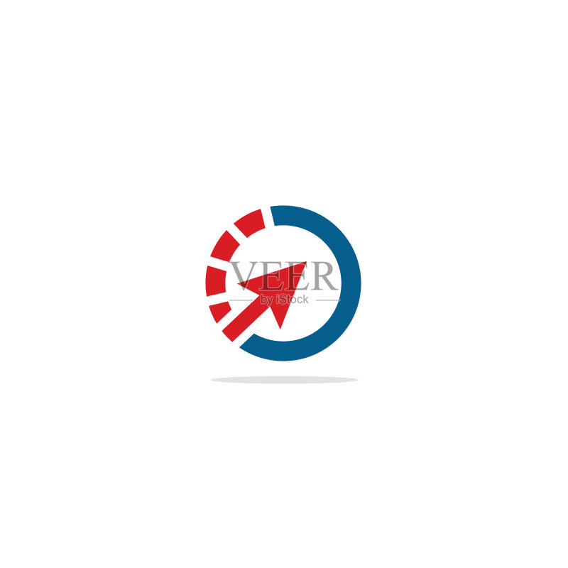 圆形箭头科技Logo图标素材