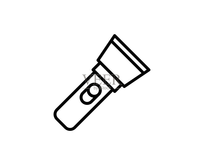 手电筒线性图标图标素材