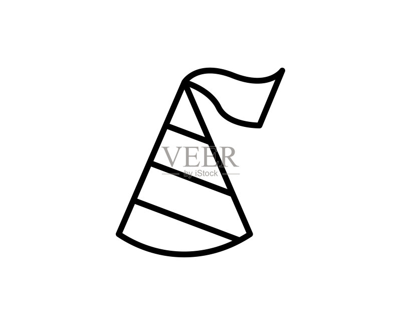聚会帽线条图标图标素材