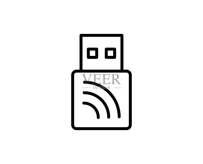USB接口线性图标图标素材