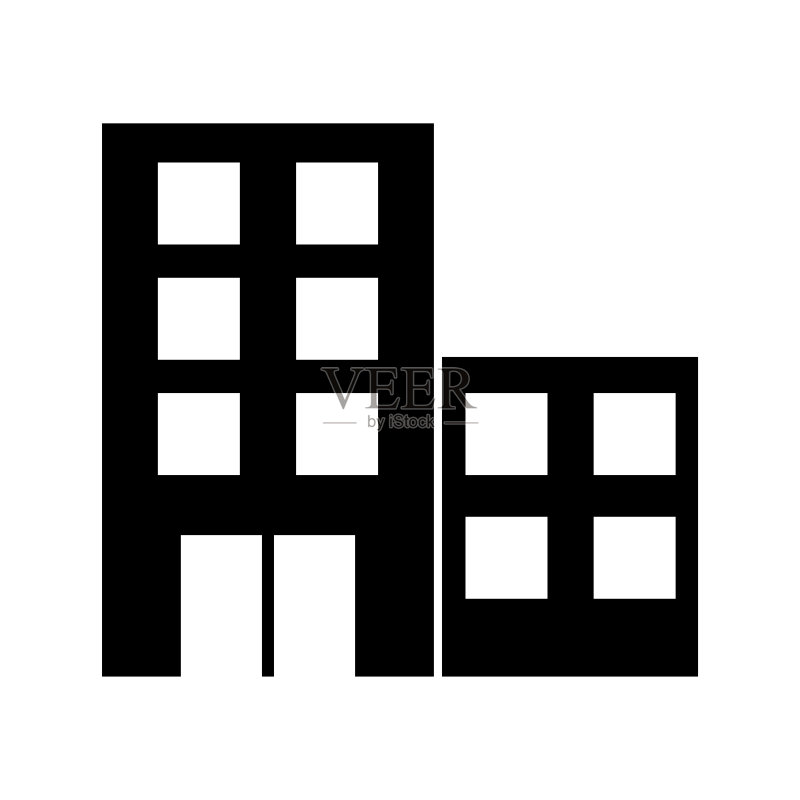建筑物图标矢量设计模板图标素材