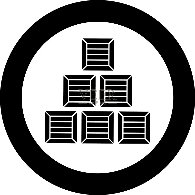 金字塔板条箱木箱集装箱图标图标素材
