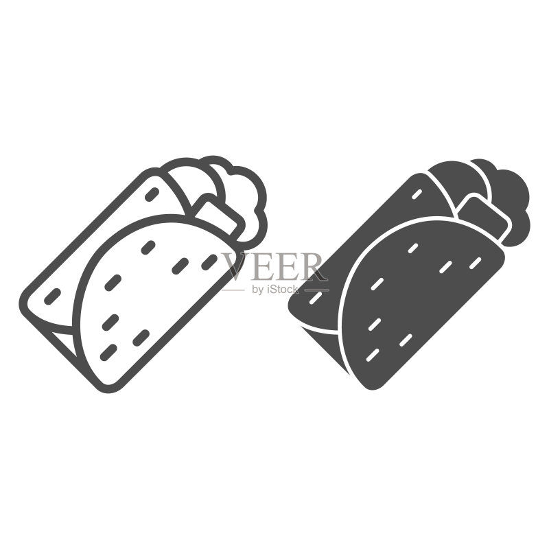 沙威玛线形图标图标素材