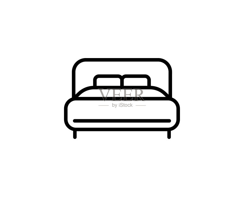 床扁平图标图标素材