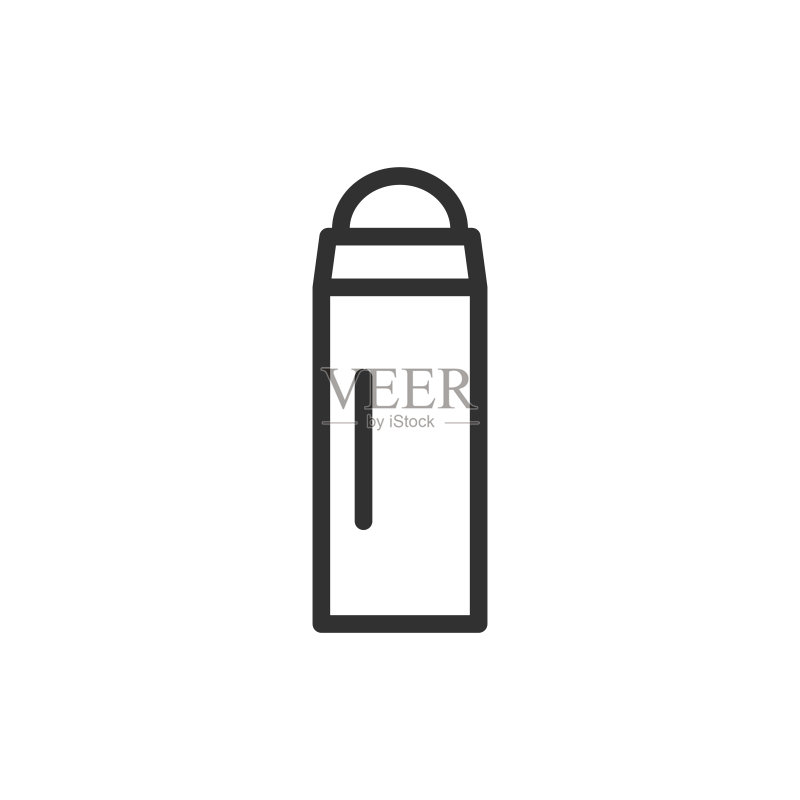 润唇膏线性图标,可编辑描边图标素材