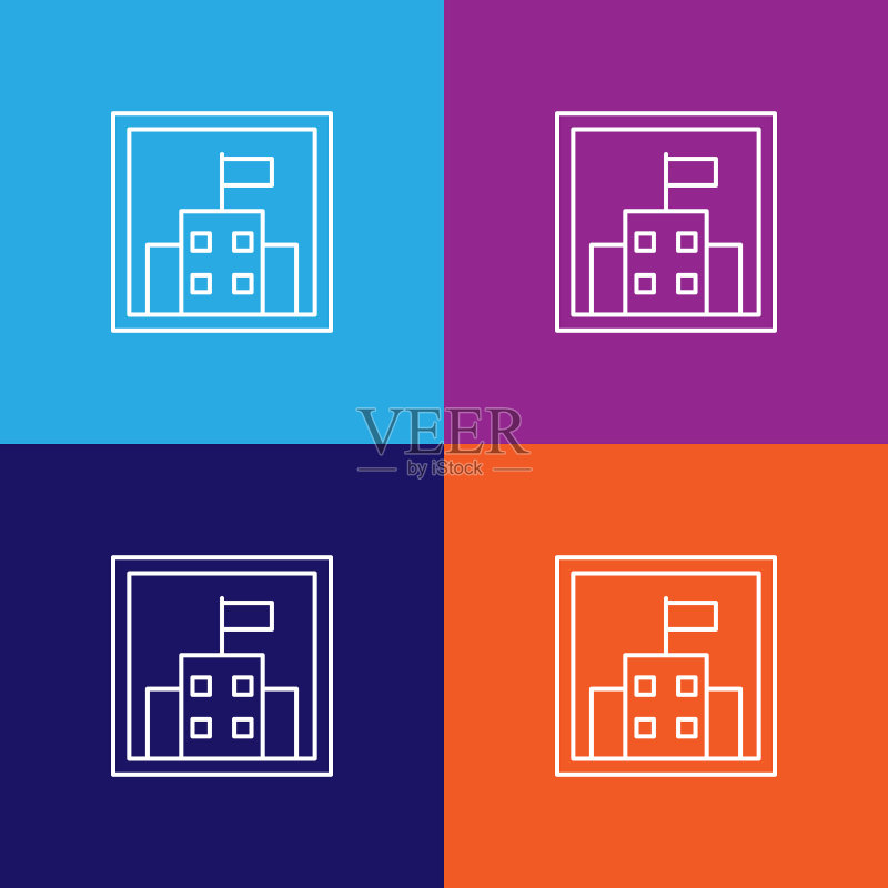 旅行图像轮廓图标:旅行元素图标,可用于网页、logo、移动应用、UI、UX图标素材
