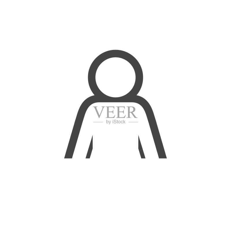 女性头像,女性简约图标。矢量素材图标素材
