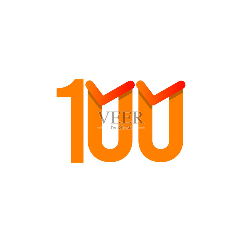 100周年庆典模板设计图标素材