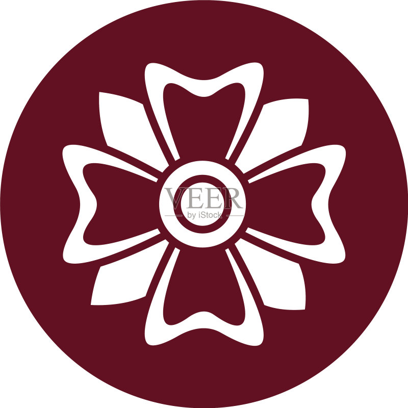 美丽的花园春季方块风格图标素材