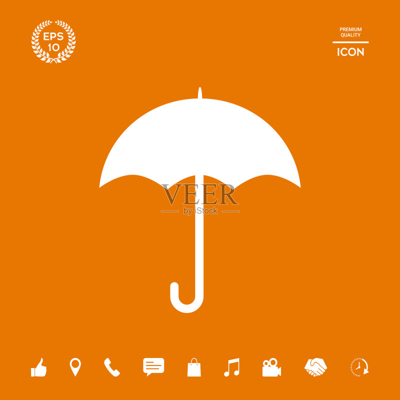 用于您的雨伞图标符号图形元素图标素材