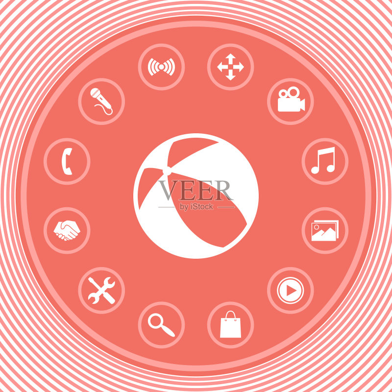 儿童玩具弹力球-图标图形元素图标素材