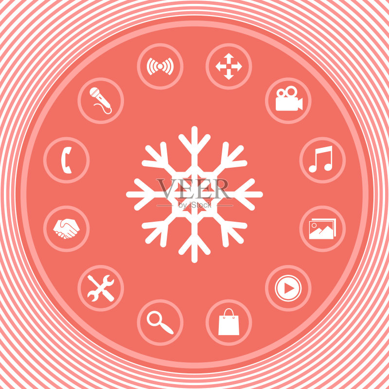 雪花图标符号图形元素图标素材