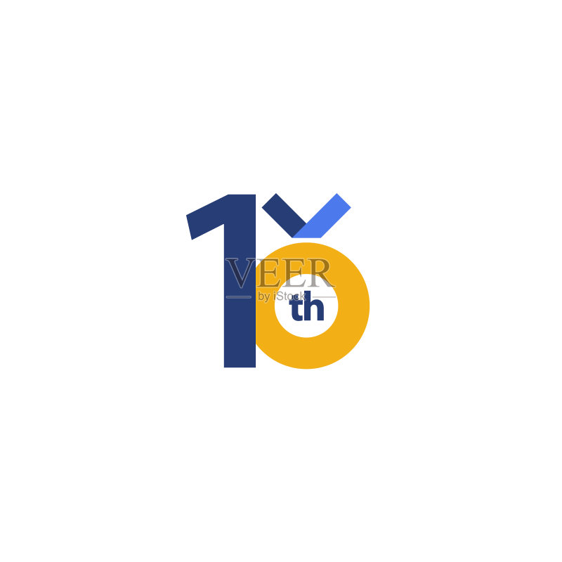 10周年庆典模板设计图标素材