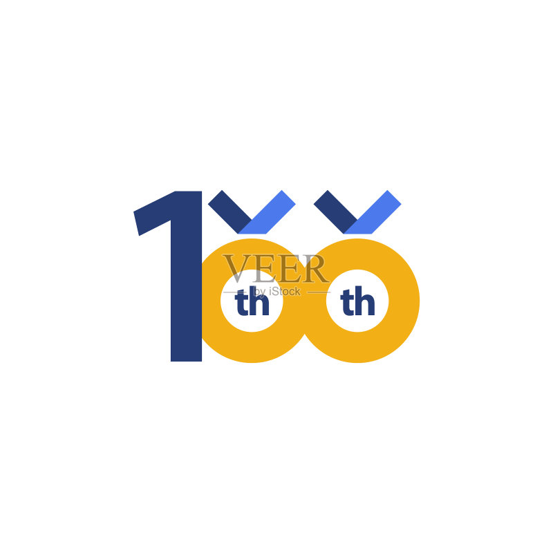 100周年庆典模板设计图标素材