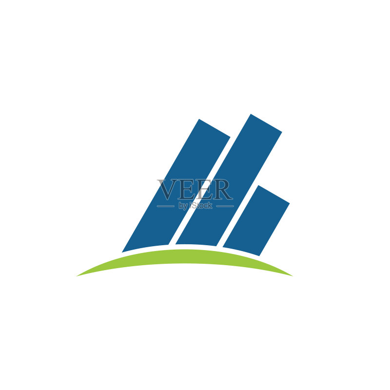 蓝色证券交易所Logo模版设计图标素材
