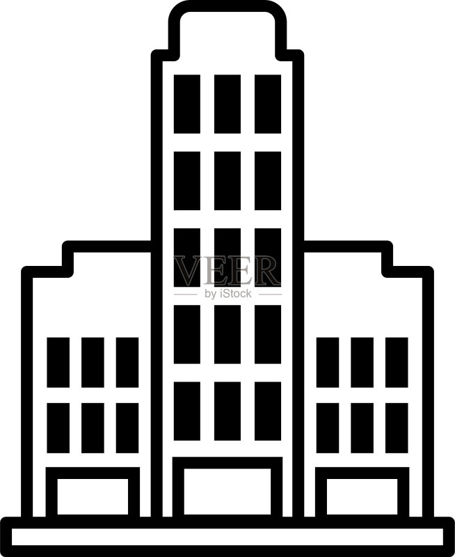 商务公寓和办公楼图标素材