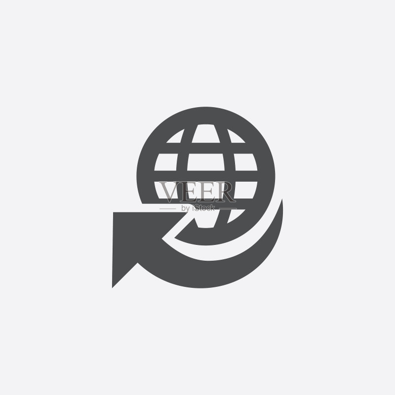 地球箭头图标图标素材