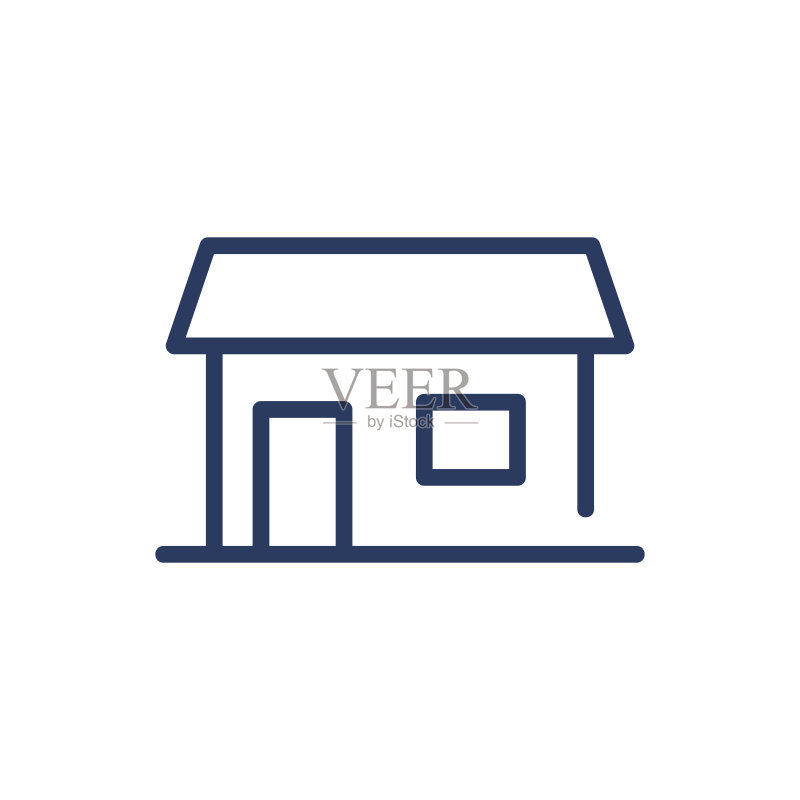 家庭小屋细线图标图标素材