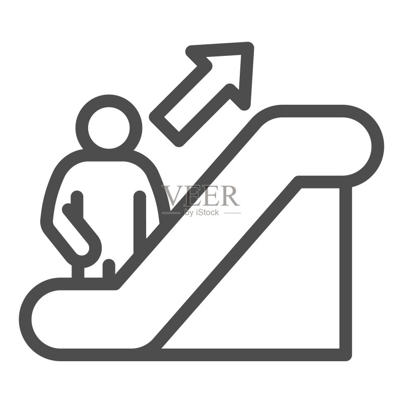 自动扶梯标志图标图标素材