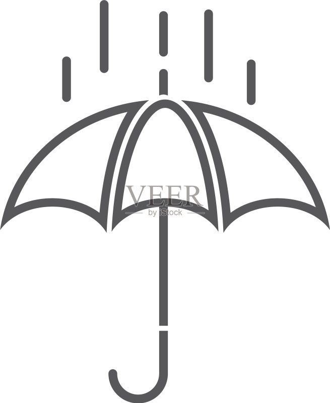 雨伞Logo概念图标素材
