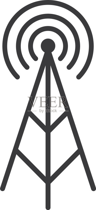 无线信号塔logo图标图标素材
