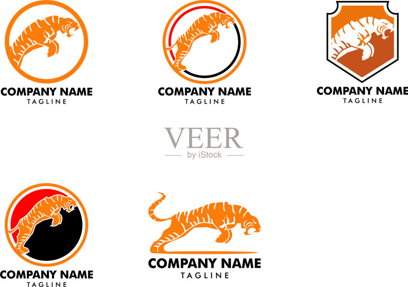 老虎图标Logo吉祥物素材图标素材