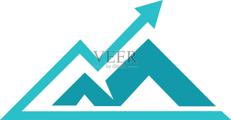 山峰金融阶梯logo图标素材