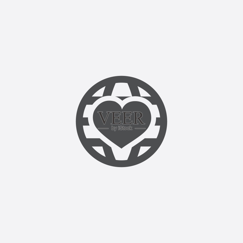 爱心地球图标图标素材