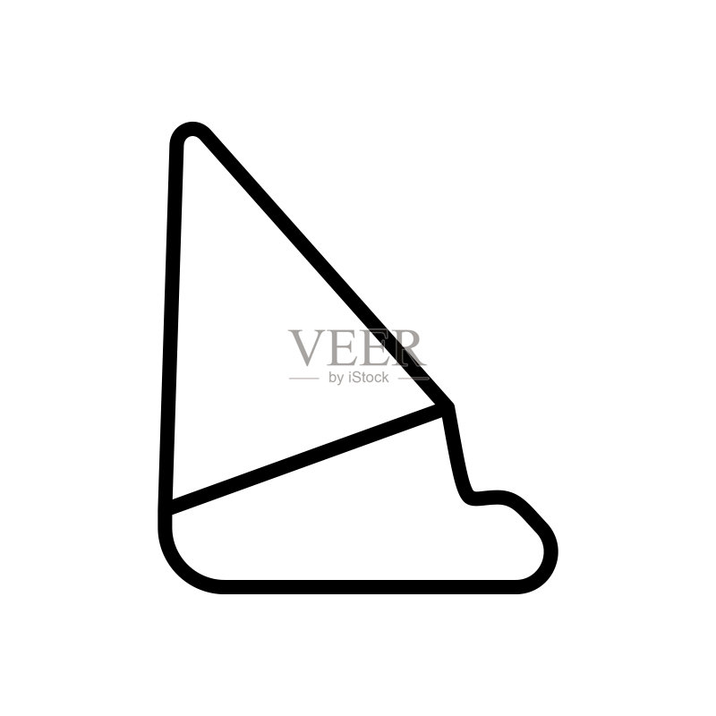 华夫饼冰淇淋筒图标,UI/UX网站或移动应用矢量元素图标素材