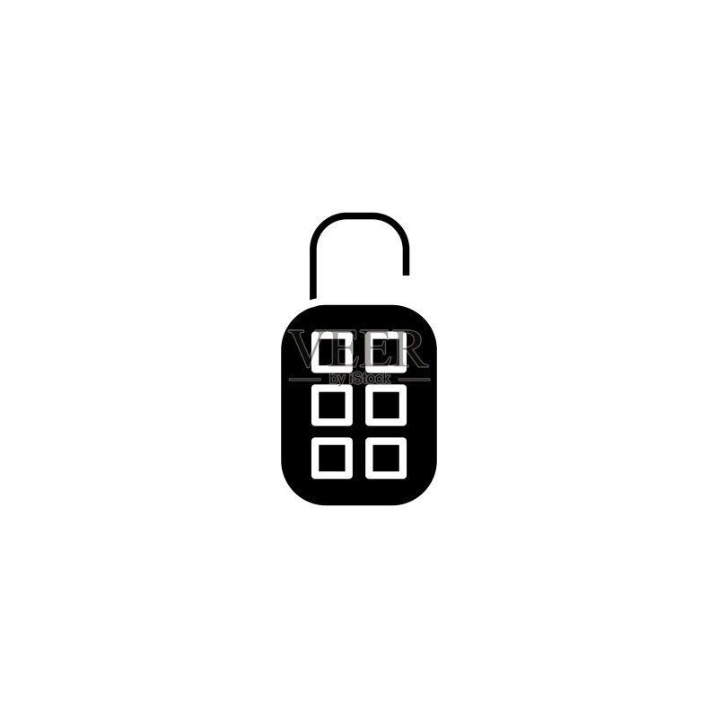 挂锁图标矢量图图标素材
