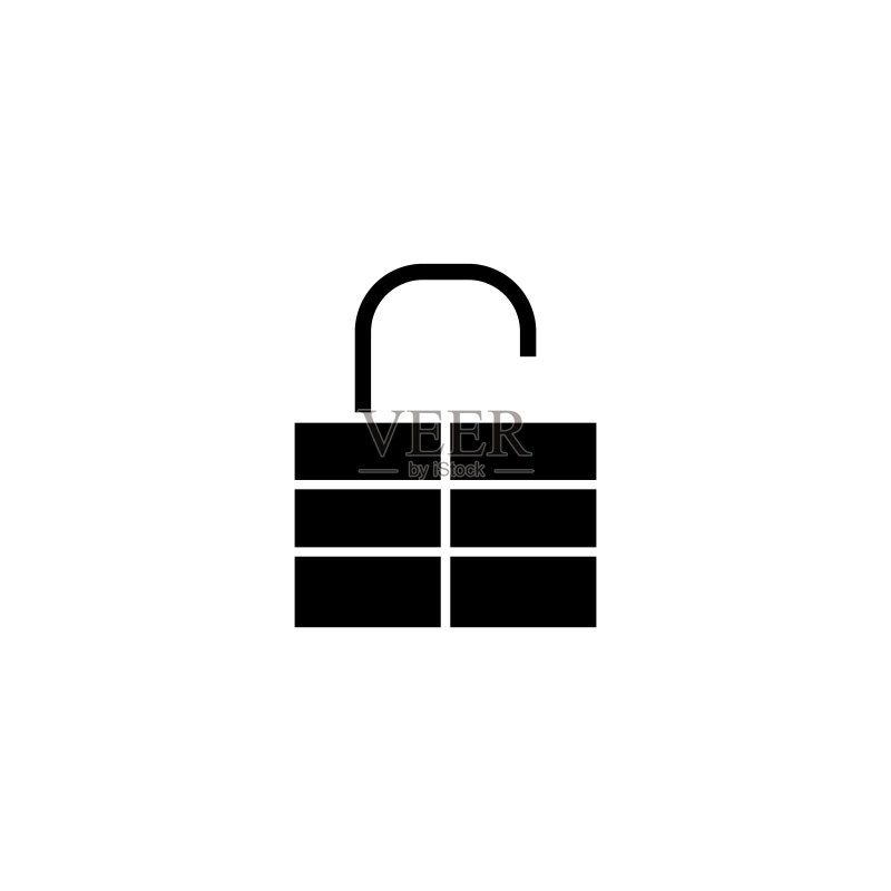 挂锁图标矢量图图标素材