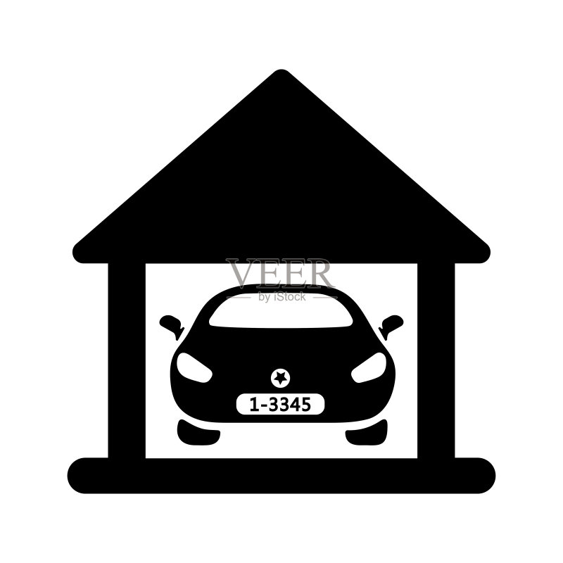 汽车、车库、车辆黑色图标图标素材