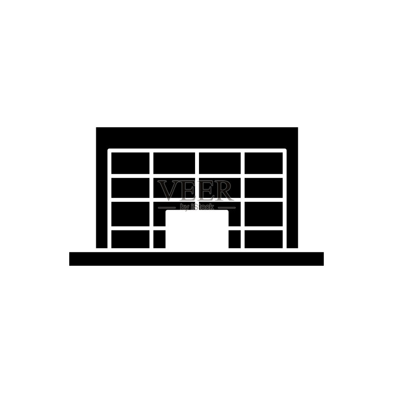 购物中心建筑图标矢量图图标素材