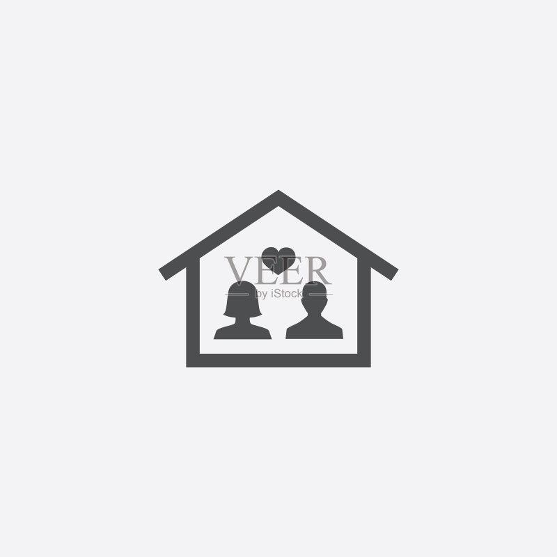 情侣与家图标图标素材
