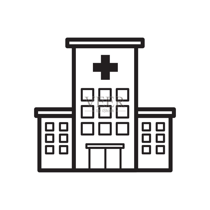 医院大楼图标矢量模板图标素材