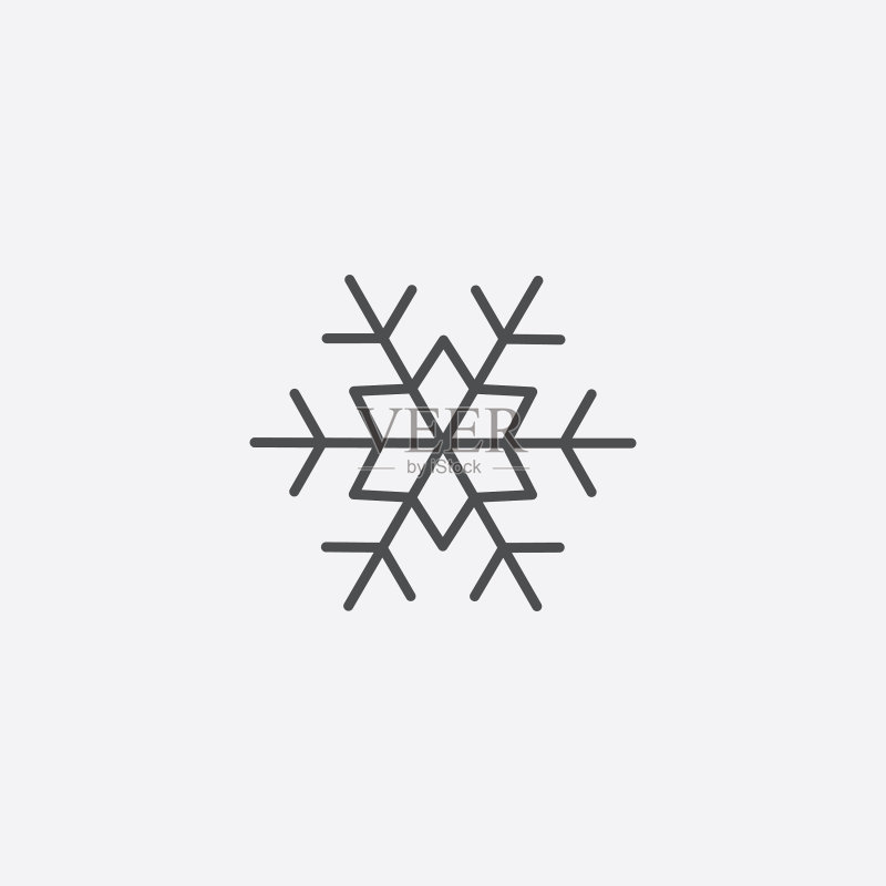 雪花轮廓图标图标素材