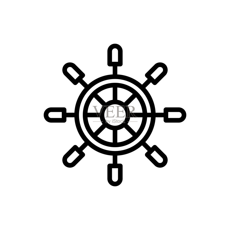头盔图标,用于UI和UX的简约线条轮廓矢量元素,网站或移动应用程序图标素材