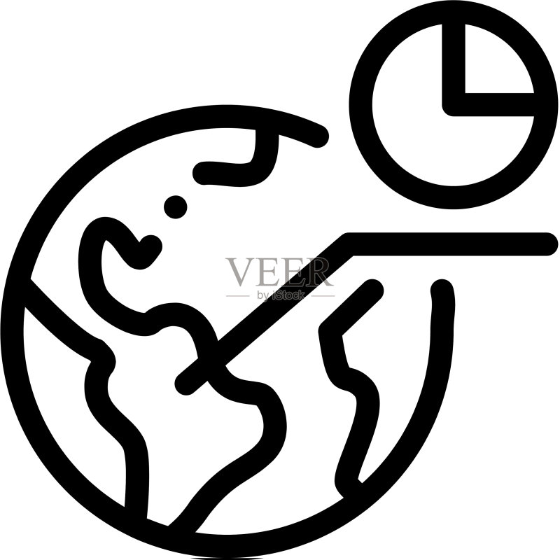 国际统计师图标细线图标素材