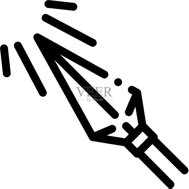 锋利箭头射箭图标细线图标素材