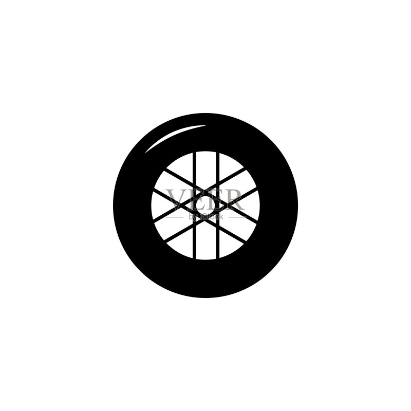 车轮轮胎图标矢量图图标素材